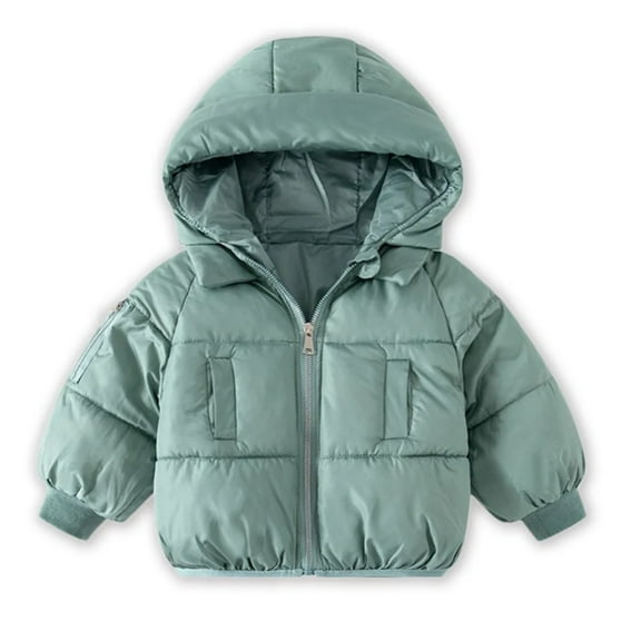 XBASW Kids Baby Hooded Jacket Winter Thick down Cotton Coats Toddler Padded Warm Outerwear for Boys Girls Size 1-6 Years