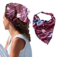 thumbnail image 1 of Bandeau Floral Multicolore Bandanas pour Cheveux Foulard pour Femmes Imprimé Triangle avec Attaches Foulard, 1 of 4