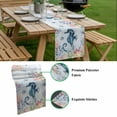 thumbnail image 5 of Coastal Seahorse Table Runner - 72 Inch Long, Kitchen Dining Table Runner Dresser Scarves, Marine Coral Turtle Jellyfish Oceans Farmhouse Decor for Coffee Tables Wedding Party Banquet, 5 of 8