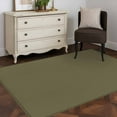 thumbnail image 3 of Olive Green 3x5 Area Rugs, Farmhouse Solid Green Color Modern Art Non-Skid Rubber Backing Large Rectangle Rugs - Living Room Bedroom Home Office, Indoor Floor Mat Carpets Washable Rug, 3 of 9