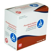 Dynarex 922-00055BX50 Povidone Iodine Swab Sticks, Box of 50