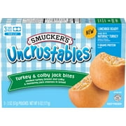 Smucker's Uncrustables Thaw & Eat Bites, Turkey & Colby Jack, 2 oz, 3 Count, 6 Bites (Frozen)