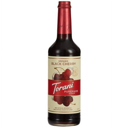 Torani 750 mL Puremade Smoked Black Cherry Flavoring Syrup