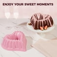 thumbnail image 4 of HONGBAKE Heart Shaped Cake Pan, Cast Aluminum Bundt Cake Pan with Non-Toxic Ceramic Coating, Nonstick Fluted Cake Mold for Baking, Valentine's Day & Special Occasions,10-Inch, Pink, 4 of 7