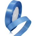 thumbnail image 1 of LAICAIW Solid Color Lake Blue Satin Ribbon, 5/8 Inches x 25 Yards Fabric Satin Ribbon for Gift Wrapping, Crafts, Hair Bows Making, Wreath, Wedding Party Decoration and Other Sewing Projects, 1 of 7