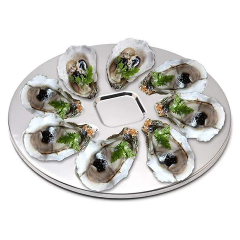 2pcs oyster serving tray Oyster Pan Oyster Shucking Tool Oyster Serving  Plate