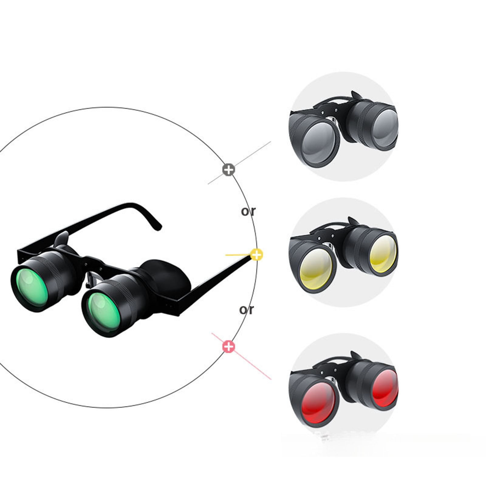 Professional 10X Binocular Glasses - Portable Folding HD Lens for Fishing, Birding & Sports Events, Hands-Free Opera Glasses for Concerts Theater Watching with Enhanced Optical Clarity