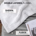thumbnail image 5 of IR Imperial Rooms Sherpa Bed Blanket Soft Thick & Warm Fluffy Plush Winter Fleece Reversible Lightweight Throw (50x60) Silver, 5 of 8