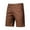 Brown, variant on Havenre Men's Stretch Chino Short Slim Fit Casual Button Elastic Waist Flat Front Cargo Shorts Summer Cotton Straight Leg Work Shorts with Pocket Black 32