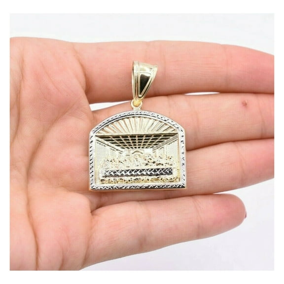 1 1/2" Diamond-Cut Last Supper Unisex Adult Pendant 10K Two-Tone Gold, 4.90 Gr - GOLDUM NYC