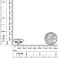 thumbnail image 6 of Gem Stone King 925 Sterling Silver Peach Nano Morganite and Purple Amethyst Engagement Ring for Women | 2.50 Cttw | Oval 9X7MM | Gemstone October Birthstone | Size 5, 6 of 6