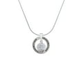 thumbnail image 2 of Delight Jewelry Silvertone Love on White Spinners Silvertone Grandmother Ring Charm Necklace, 18", 2 of 4