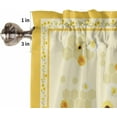 thumbnail image 4 of Kitchen Curtains Set, Sunflower Bee Kitchen Curtains and Valances Set, Pastoral Summer Flowers Yellow Rod Pocket Tier Curtains 36 Inch Length for Cafe/Bedroom Windows, 4 of 6