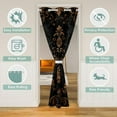 thumbnail image 2 of Manfei Bohemian Damask Door Curtain For Doorways 52x84, Black Brown Black Out Curtain, Victorian Flower Door Curtain Hanging Decoration, Breathable Bedroom Decoration, 2 of 5