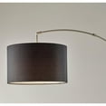thumbnail image 4 of Adesso Preston Arc Lamp, Black & Brushed Steel, Black rPet Sustainable Fabric - made from recycled water bottles! Shade, 4 of 4