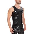 thumbnail image 7 of Men Shiny Leather Tank Top, Glossy PVC Leather, Male Wetlook Latex Casual Vest, 7 of 7