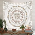 thumbnail image 5 of Tapiz de mandala, tapiz de medallón floral, tapiz de bosquejo de plantas florales, tapiz bohemio hippie para habitación, 5 of 5