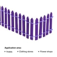 thumbnail image 3 of Unique Bargains Miniature Garden Fence, 35 Inch Long Decorative Picket Fence, Dark Purple 2Pack, 3 of 5