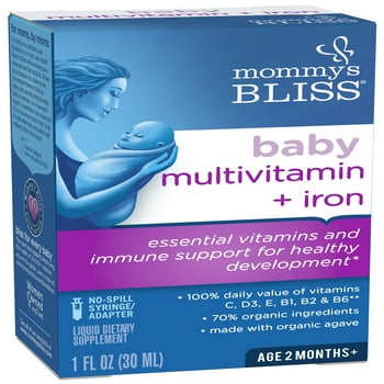 Mommy's Bliss Baby Multi and Iron Supplements, Grape Flavor, 30 ml