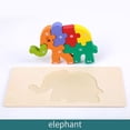 thumbnail image 1 of Juguetes educativos cognitivos de madera para educación temprana para niños, rompecabezas estéreo 3D con formas de animales de madera que se acumulan y combinan, 1 of 2