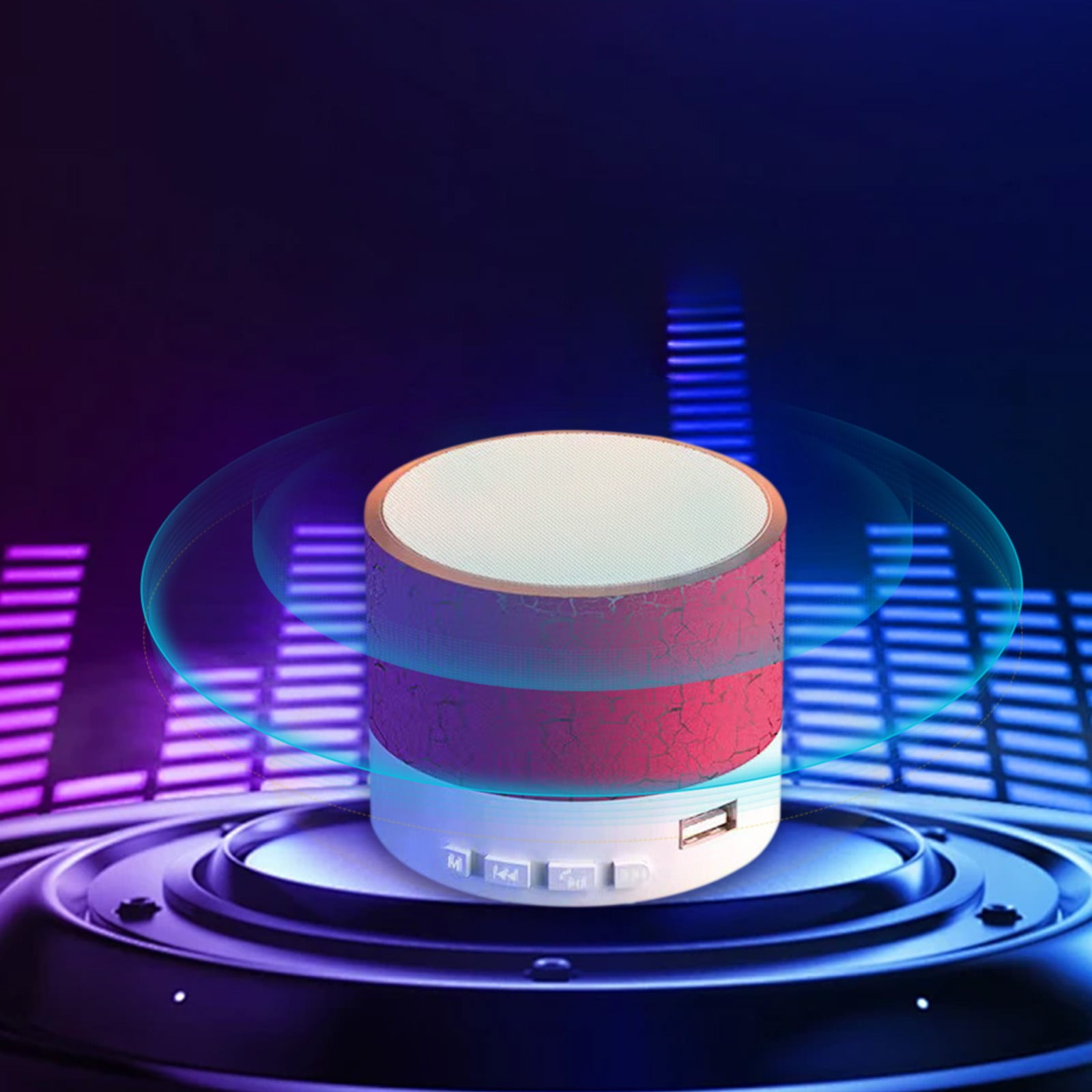 3 Set of Small Crack Bluetooth Speaker Outdoor Portable Subwoofer Wireless Small Speaker Home Desktop Luminous Mini Speaker