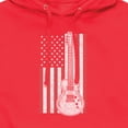 thumbnail image 3 of Instant Message - USA Flag Guitar  - Men's Pullover Hooded Fleece Sweatshirt, 3 of 6