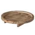 thumbnail image 6 of Natural Wooden Round Dish Ornament Slice Tray Table Charger with Height, 6 of 6