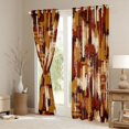 thumbnail image 3 of Manfei Mid Century Oil Painting Blackout Curtains, Brown Beige Ombre Curtains Pack of 2 (42x84 Each), 3 of 6