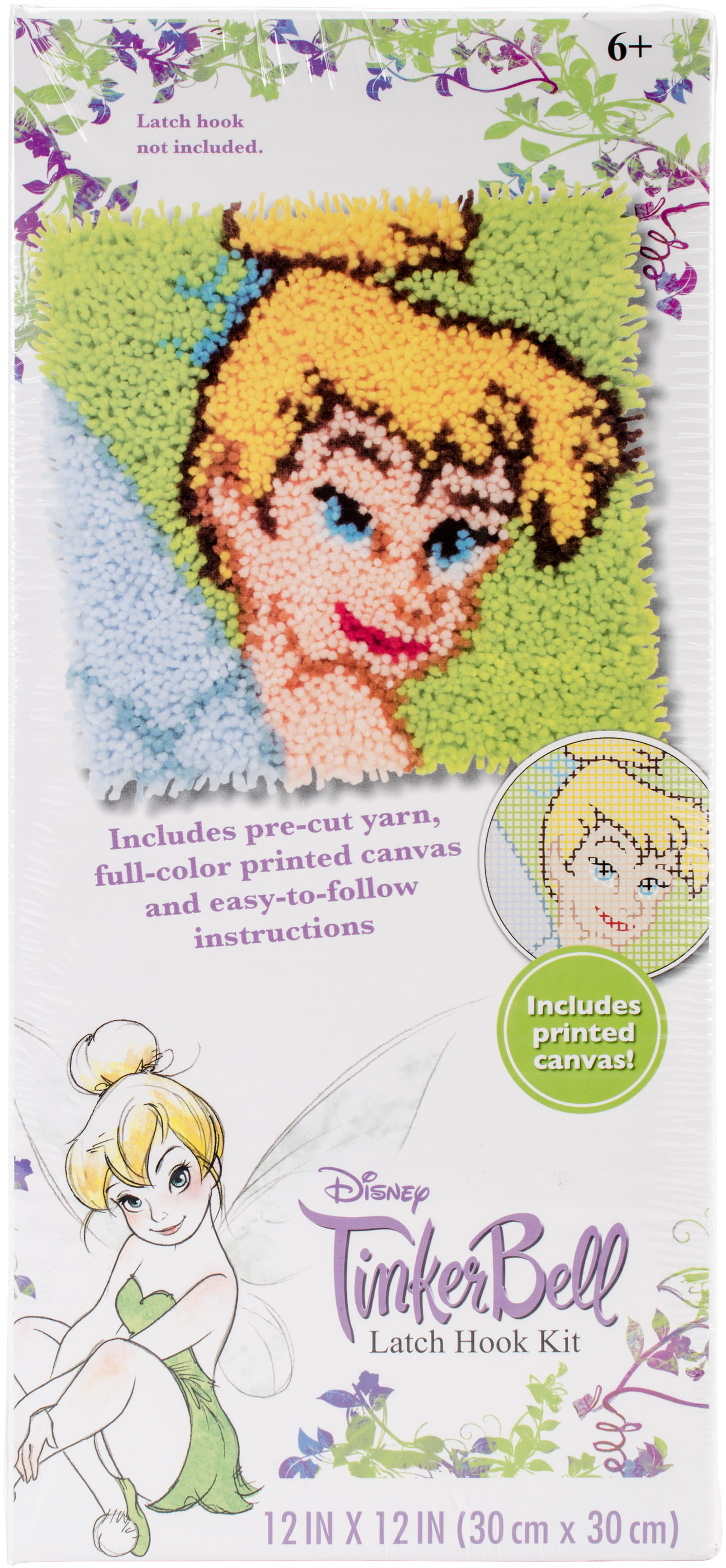 Disney Tinkerbell Mini Counted Cross Stitch Kit with Frame 2.5 –