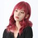 thumbnail image 3 of Pelucas sintéticas rizadas Rojas vino con flequillo, cabello ondulado Bob de longitud media para mujer, peluca Lolita Natural para fiesta de Cosplay, resistente al calor, 3 of 4