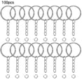 thumbnail image 1 of 100pcs DIY Metal Keyring Set Hanging Handcraft Iron Keychains Jump Rings Craft Accessories, 1 of 9