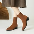 thumbnail image 4 of Bottes à Talons Hauts Bottines à Talons Hauts avec Chaussettes Tricotées Style Décontracté à la Mode pour Femmes Talons Hauts Rouges, 4 of 5