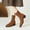 Brown, variant on Ankle Boots for Women Low Heel Sock Booties Knit Pointed Toe Women's Winter Boots Sock Boots Fall Shoes Brown 5.5(36)
