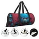 thumbnail image 3 of Balery Neon Cyberpunk Blue Bear Bolsa de Gimnasio para Mujeres y Hombres, Bolsa de Viaje Impermeable, Bolsa de Fin de Semana con Compartimento para Zapatos y Bolsillo Húmedo, 3 of 6