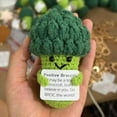 thumbnail image 4 of Positive Broccoli Plush Toy Inspirational Crochet Design, Motivational Gift for Boys Girlss & Adults, Unique Handmade Decor, 4 of 5