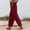 Red, variant on Women's Casual Linen Blend Drawstring Elastic Waist Wide Leg Pants for Comfort and Style