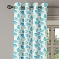 thumbnail image 2 of Ambesonne Watercolor Grommet Curtain, Fallen Blue Leaves, 50" x 72", Aqua White, 2 of 6