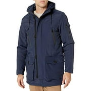 Cole Haan Men's Oxford Faux Down Puffer Coat, Navy, Small