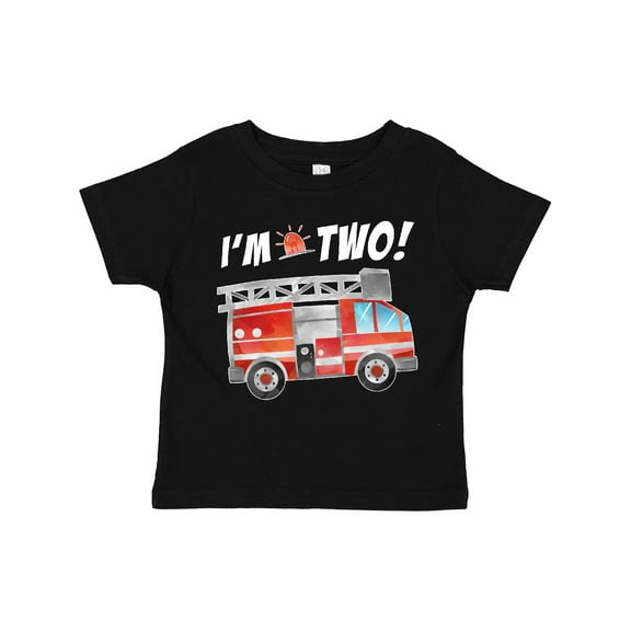 Inktastic I'm 2 Fire Truck 2nd Birthday Boys or Girls Toddler T-Shirt