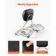 thumbnail image 3 of KFFKFF Motorcycle Backrest Sissy Bar with Luggage Rack, Compatible with Touring Models 2009-2024 Street Glide, Road Glide, and Road King, Detachable Passenger Backrest for Motorcycles, 3 of 9