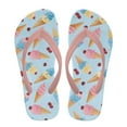 thumbnail image 2 of POLERO Girls Boys Flip Flops Sandals Kids Water Shoes - Ice Cream&Cherry Print - Thong Beach Slides Summer Slip-on Quick Dry Toddler Little Kid Size 1, 2 of 6