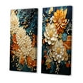 thumbnail image 3 of Designart "Orange Teal botanic Whirlwind II" Abstract Botanicals Wall Art Decor - Set Of 2 - Orange Printed Art For Home Decor, 3 of 7