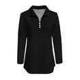 thumbnail image 5 of UJNDER Long Sleeve V Neck Casual Tops for Women Stylish and Comfortable Everyday Wear Black XXL, 5 of 5