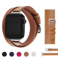 thumbnail image 2 of Correa de cuero para Apple Watch, banda de 49mm, 41mm, 45mm, 40mm, 44mm, 38/42mm, correa para IWatch Series 8, 7, 6, SE, 5, 4, Ultra repuesto, 2 of 4