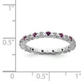 thumbnail image 5 of Sterling Silver Rhod. Garnet & Diamond Ring, 5 of 5