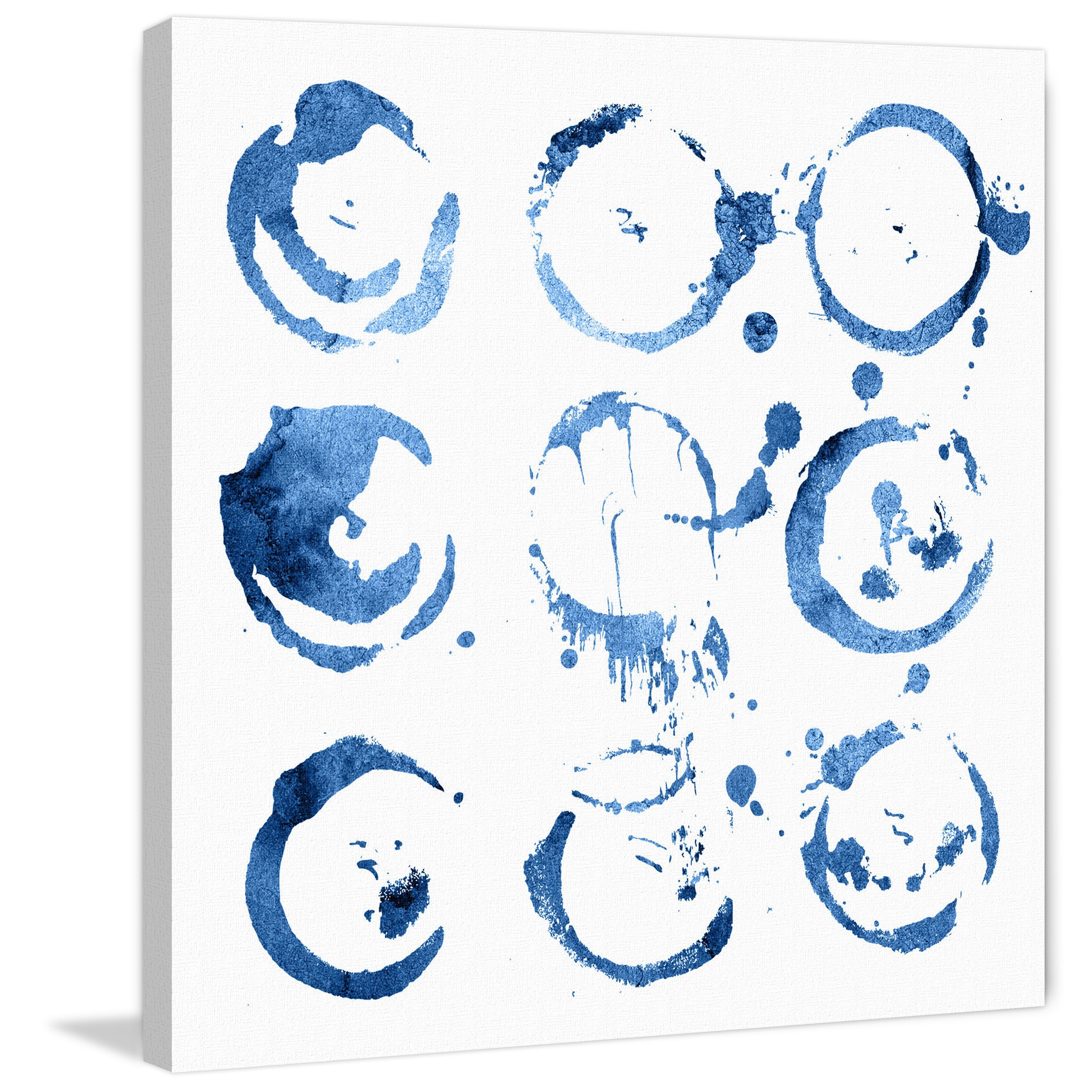 "Splotchy Rings" Painting Print on Wrapped Canvas