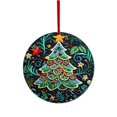 thumbnail image 1 of Colgante Redondo De Papá Noel Y Árbol De Navidad Colgante Redondo De Acrílico Con Dibujo Animado Impresión Digital Colgante Redondo De Decoración Navideña, 1 of 4