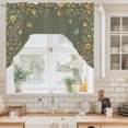 Butterfly Floral Swag Valances for Windows 56 x 36 Inch, Rustic Pink ...