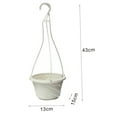 thumbnail image 2 of 2Pcs/3Pcs/4Pcs Plastic Hanging Flower Plant Pots Chain Basket Planter Holder Round Hanging Fence Railing Wall Planter Plant Containers for Outdoor Indoor Plants Home Garden Balcony Decoration, 2 of 5