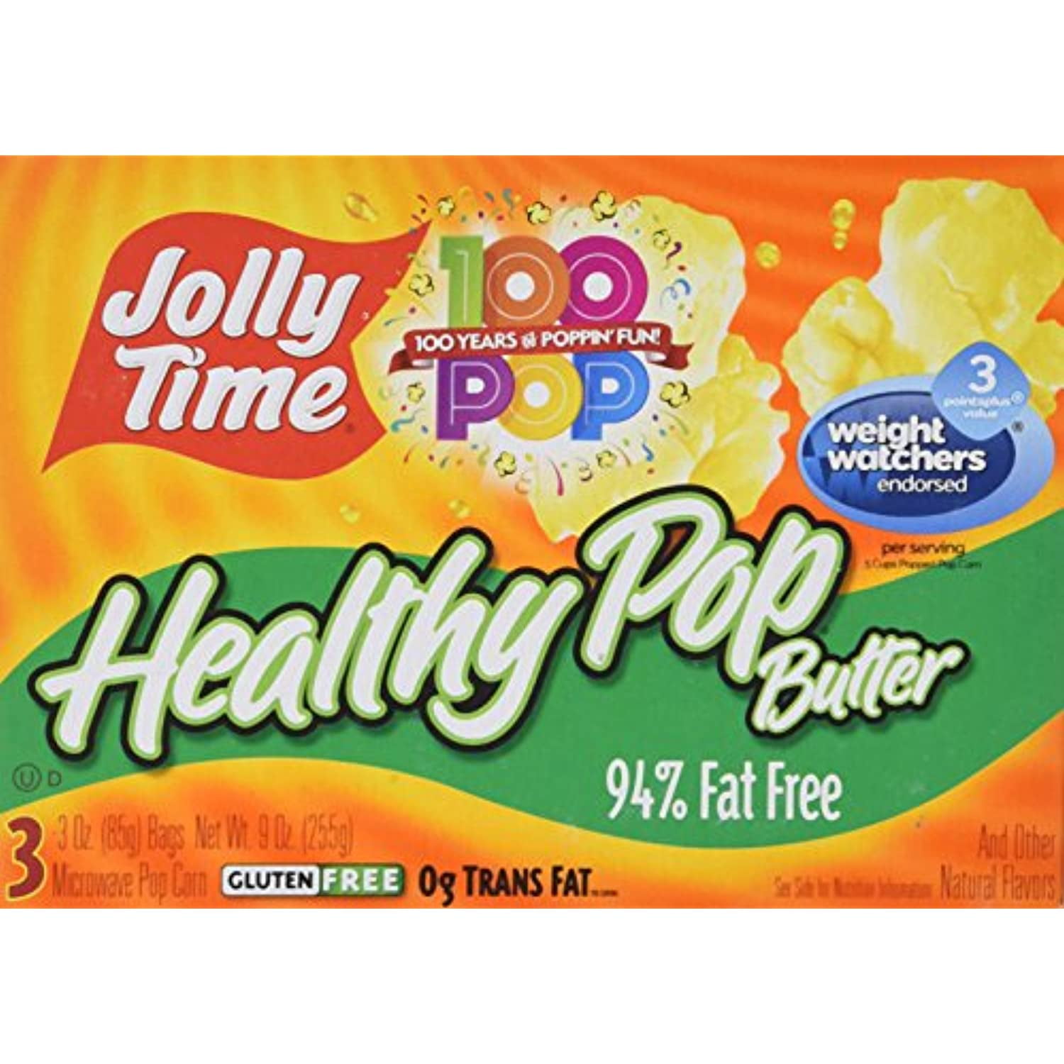 Jolly Time Healthy Pop Microwave Popcorn, 3 Ct, 2 Pk